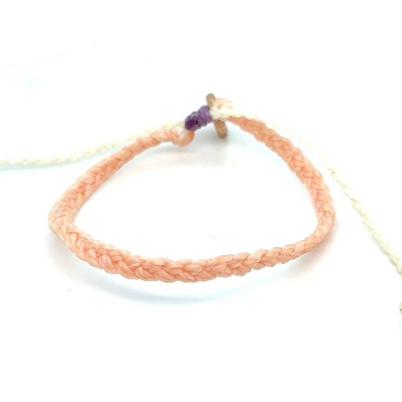 Pura Vida Braid White Adjuster Bracelet - Picture 1 of 3